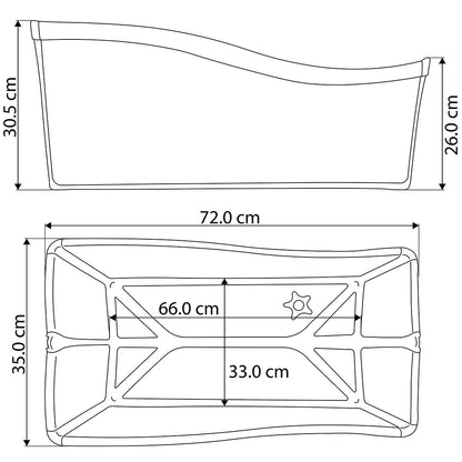 ALMAR Baby Bañera plegable transparente para bebé