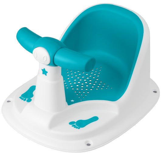 ALMAR Baby Asiento para el baño del bebe para ducha o bañera con forma de moto con ventosas