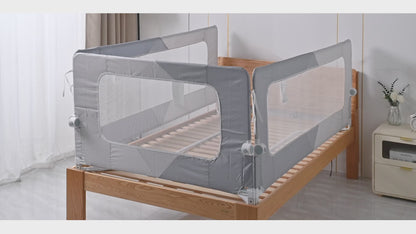 Almar Baby Barrera Plegable para Niños – Barandilla de Seguridad con Malla Transpirable, Fácil Instalación, Protección Anticaídas para Camas Infantiles y Juveniles