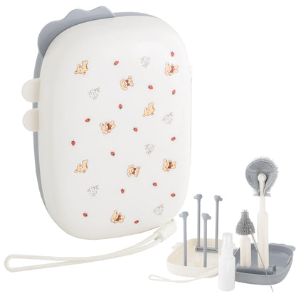 Almar Baby Set de Limpieza de Biberones Portátil para Bebés – Estuche Compacto con Cepillos, Limpiador de Tetinas y Spray – Ideal para Viajes, Paseos y Guardería