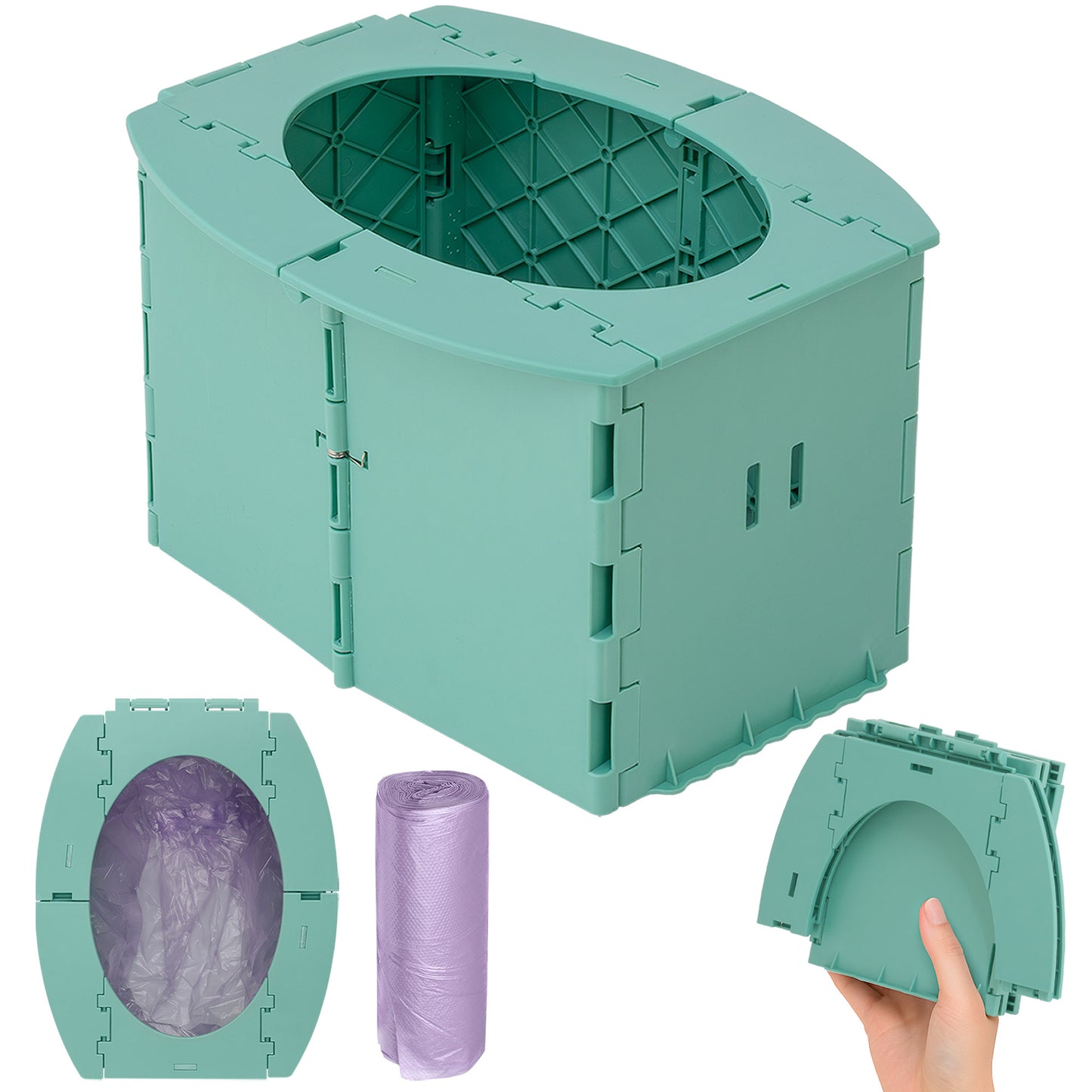 Almar Baby Orinal Plegable Portátil para Bebé y Niño con Bolsas – WC Infantil Compacto, Ligero y Fácil de Transportar