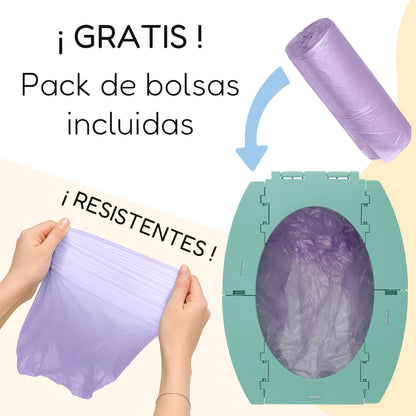 Almar Baby Orinal Plegable Portátil para Bebé y Niño con Bolsas – WC Infantil Compacto, Ligero y Fácil de Transportar